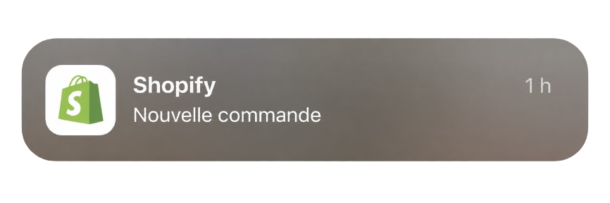 Notification Shopify nouvelle commande